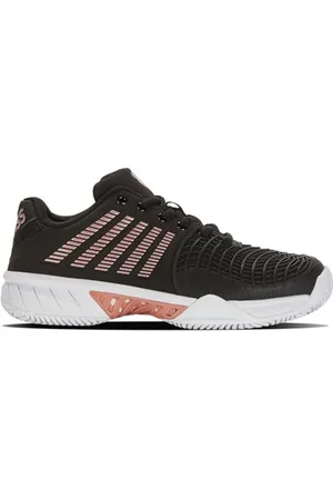 K-Swiss Femme Express Light 3 HB Chaussures de Tennis, Noir, Acier, Gris, Or Rose, 42 EU