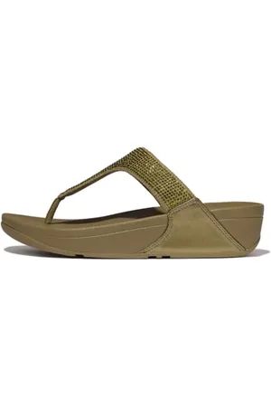 FitFlop Femme Lulu Crystal Embellished Toe-Post Sandals, , 42 EU