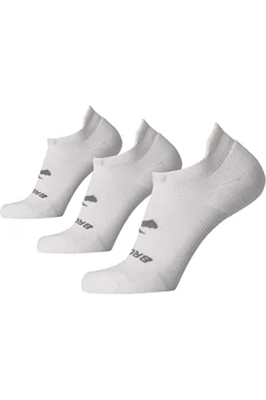Brooks 280493100 Run-In No Show 3-Pack Socks Unisex Adult White Taille 35