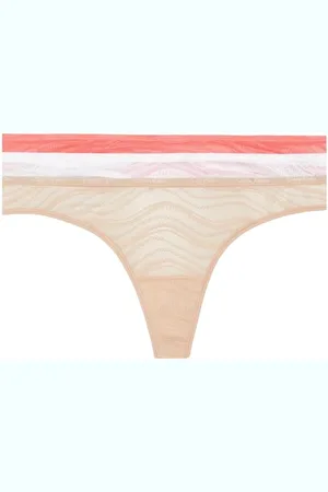 Calvin Klein 3 Pack Thong (Low-Rise) 000QD5216E Strings, , XS Femme