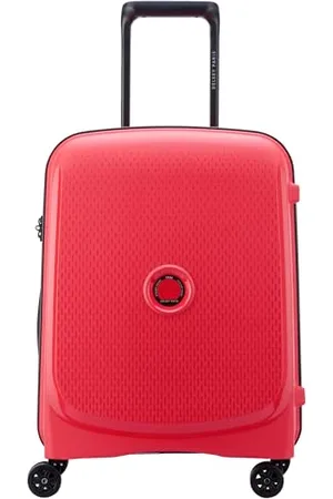 Delsey Belmont Plus - Valise Cabine Rigide Matière Recyclée et Recyclable 55x40x20 cm - 33 L - S - Rouge