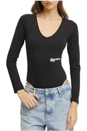 Karl Lagerfeld Long Sleeve Body T-Shirt, , XS Femmes