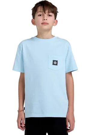 Element Icon Label - T-Shirt à Manches Courtes à Poche - Garçon Enfant 8-16 - Bleu.