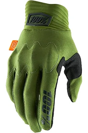100% Gants Cognito pour Homme, Vert Kaki/Noir, Taille S