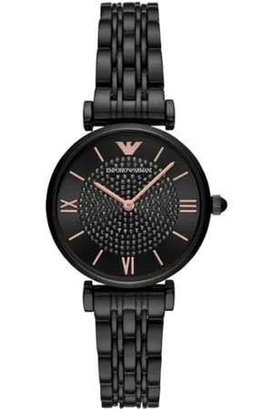 Emporio Armani Montre pour femme, mouvement à deux aiguilles, boîtier en acier inoxydable de 32 mm avec bracelet en acier inoxydable, AR11245