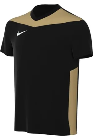 Nike Y NK DF Prk Drb Iv JSY SS Haut à Manches Courtes, Noir/Jersey doré/Blanc, 8-9 Ans Mixte Enfant