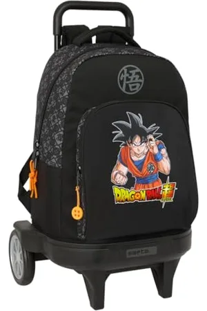 Safta Dragon Ball Combat - Grand Sac à Dos à roulettes, Compact évolution, Amovible, idéal pour Les Enfants de différents âges, Confortable et Polyvalent, qualité et résistance, 33 x 22 x 45 cm