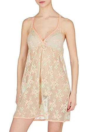 Emporio Armani Ensemble de Lingerie en Dentelle pour Femme, Papaye/Flower Gard