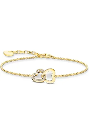Thomas Sabo A2163-414-14 Bracelet avec cœurs entrelacés en argent sterling 925, Eine Grösse, Argent sterling, Oxyde de zirconium