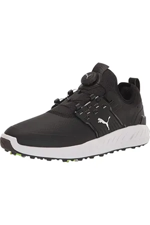 PUMA Homme Disque articulé Ignite Chaussure de Golf, Black Silver Black, 44 EU