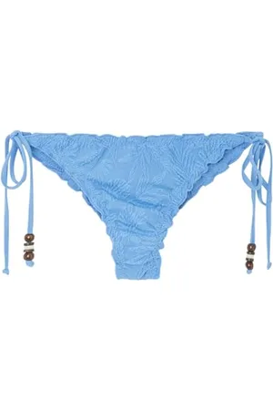 Women secret Blue Bikini Bottoms with Side Ties Bas, Bleu DE RÊVE, XL Femme