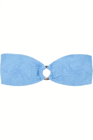 Women secret Blue Bandeau Bikini Top with Ring Haut, Bleu DE RÊVE, 85B Femme