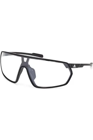 adidas Sport SP0088 Lunettes de Soleil Homme et Femme, Lunettes de Soleil Unisex Sportives Fines et Légères, Forme Lentille Écran, Étui Inclus, Verres Fumés Miroités Photochromiques