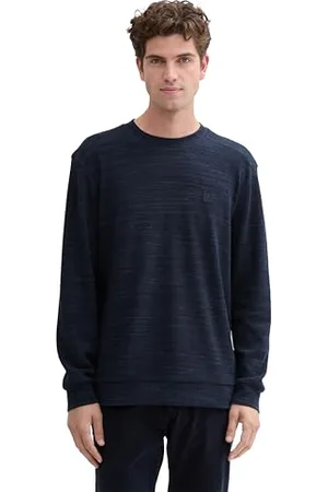 TOM TAILOR 1043995 T-Shirt à Manches Longues, 36827-Navy Waffle Inject, XXXL Hommes