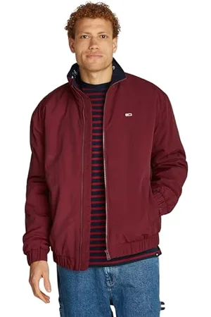 Tommy Hilfiger Veste Homme Essential Padded Jacket avec Fermeture Éclair, Rouge (Deep Rouge), L