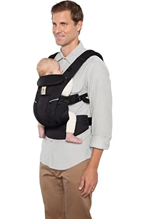 Ergobaby Porte-Bébé Omni Breeze pour nouveau-nés, de la naissance à 20,4 kg, porte-bébé ergonomique 4 positions en Mesh SoftFlex™ pour portage ventral, sur le côté et dans le dos