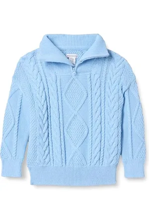 Amazon Pull à Coupe décontractée en Tricot torsadé avec col zippé Garçon, , 8 Ans