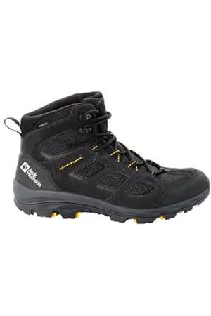 Jack Wolfskin Homme Vojo 3 Texapore Mid M Chaussure de Marche, Noir Burly Jaune Xt, 40.5 EU