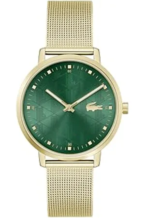 Lacoste Montre Analogique à Quartz pour Femme Collection CROCORIGIN avec Bracelet en Acier Inoxydable de Couleur Dorée - 2001356