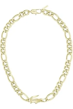 Lacoste Collier en Chaîne Pour Homme et Femme Collection CROCODILE en Or Jaune avec un Charm en forme de Crocodile - 2040372