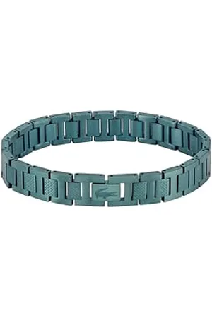 Lacoste Bracelet à Maillons pour Homme Collection METROPOLE en Acier Inoxydable avec Plaquage Vert - 2040420
