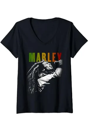 Bob Marley Laveur à vibrations Rastaman T-Shirt avec Col en V