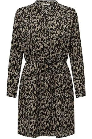 ONLY Onlcory L/S V-Neck Tunic WVN Noos Tunique, Black Cora Graphic, L Femmes