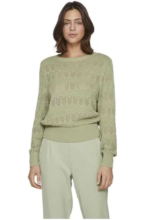 VILA Vicattia L/S Pointelle Knit Top – Noos Sweater, , L Femme