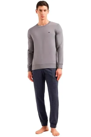 Emporio Armani Pattern Mix Long Pajamas Ensemble Pyjama, , XL pour des Hommes