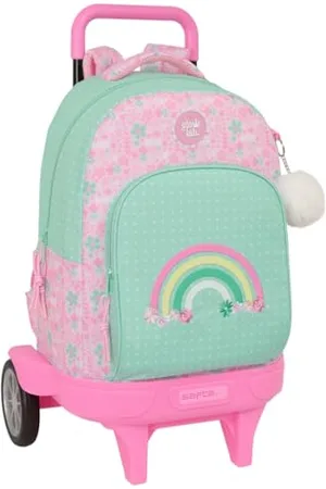 Safta Glowlab Amazing - Grand Sac à Dos à roulettes, Compact évolution, Amovible, idéal pour Les Enfants de différents âges, Confortable et Polyvalent, qualité et résistance, 33 x 22 x 45 cm