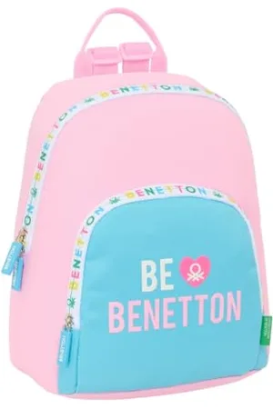 Safta Benetton Unique - Mini sac à dos pour un usage quotidien, idéal pour les enfants de différents âges, confortable et polyvalent, qualité et résistance, 25 x 13 x 30 cm,