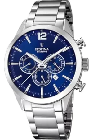 Festina Hommes Analogique-Numérique Quartz Montre avec Bracelet en Acier Inoxydable