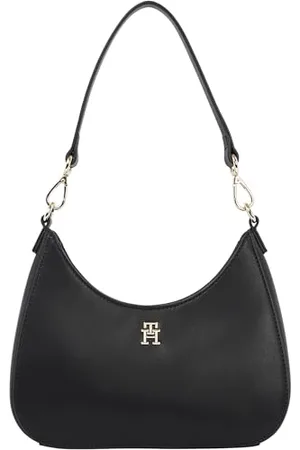 Tommy Hilfiger Sac à Bandoulière Femme Logotape avec Fermeture Éclair, Noir (Black), Taille Unique