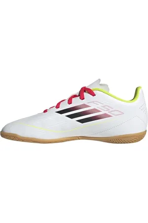 adidas F50 Club Football Boots Indoor Kids Chaussures, FTWR White/Core Black/Solar Yellow, 33 EU