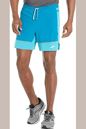 Brooks 211454431 High Point 7" 2-in-1 Short Shorts Homme Hyper Blue/Mist/Pacific Taille 40