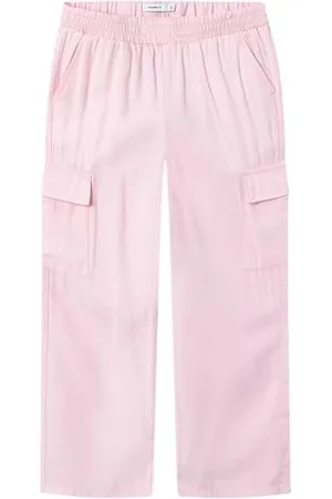 NAME IT NKFBELLA St TWI Cargo 8262-BU Noos Pantalon, Rosa, 128 cm Fille
