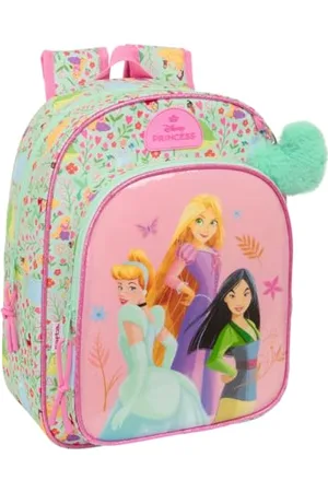 Safta PRINCESAS DISNEY BLOOM - Sac à dos pour enfant, adaptable au chariot, nettoyage facile, idéal pour les enfants de différents âges, confortable et polyvalent, qualité et résistance, 26 x 11 x 34 cm