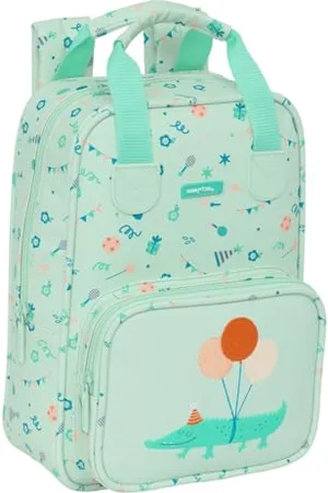 Safta PREESCOAR FIESTA - Sac à dos pour enfant, adaptable avec poignées, tissu recyclable, idéal pour les enfants de différents âges, confortable et polyvalent, qualité et résistance, 20 x 8 x 28 cm