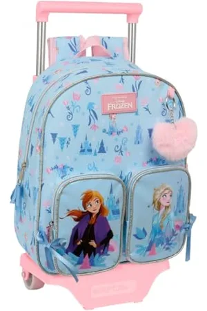 Safta La Reine des neiges Ice Magic - Sac à dos à roulettes 705, idéal pour les enfants de différents âges, confortable et polyvalent, qualité et résistance, 28 x 10 x 34 cm, , M