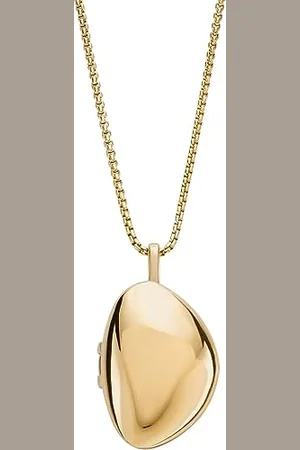 Skagen Collier pour femmes, collier à pendentifs en acier inoxydable ton or Kariana