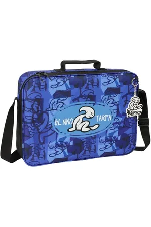 Safta El Niño Roller - Portefeuille extrascolaire, sac à bandoulière, confortable et polyvalent, qualité et résistance, 38 x 6 x 28 cm, Bleu/noir, M, Décontracté