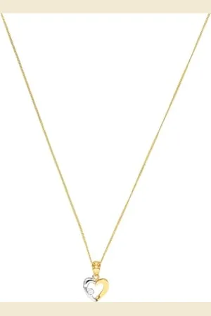 Amor Collier à chaîne Or jaune Oxyde de Zirconium femme, , 45-2014327