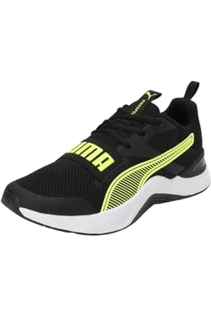 PUMA Mixte Prospect Chaussure athlétique Tout Sport, Black-Yellow Alert White, 41 EU