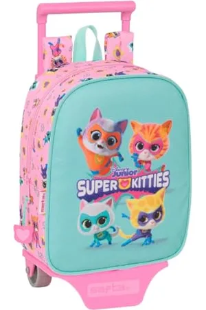Safta SUPERKITTIES - Sac à dos de crèche avec chariot, idéal pour enfants de différents âges, confortable et polyvalent, qualité et résistance, 22 x 10 x 27 cm, , M