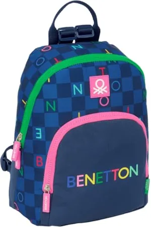 Safta Benetton DAMERO - Mini sac à dos pour un usage quotidien, idéal pour les enfants de différents âges, confortable et polyvalent, qualité et résistance, 25 x 13 x 30 cm, , M
