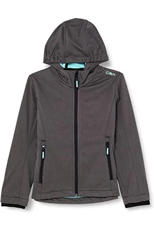 CMP Veste softshell chinée pour enfant avec capuche fixe, , 152