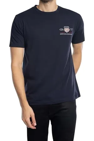 GANT REG EMB SS Shirt À Manches Courtes Archive Shield Regular, , S Homme