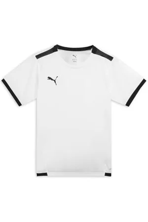 PUMA TeamLIGA Jersey Jr, Mixte enfant, Blanc- Noir, 176