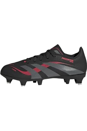 adidas Predator League Soft Ground Football Boots Kids Chaussures, Core Black/Grey Four/Lucid Red, 29 EU