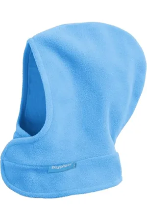 Playshoes Bonnet polaire avec fermeture velcro Cagoule - Mixte - Turquoise (Aqua Blau 23) - 47-49 cm